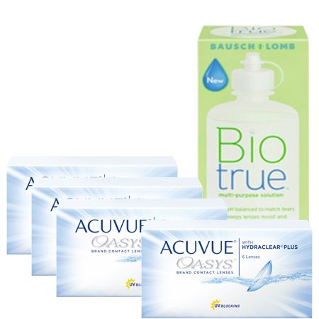 ACUVUE OASYS WITH HYDRACLEAR PLUS AVANTAJ PAKET (4 KUTU)