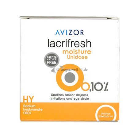 AVIZOR LACRIFRESH MOISTURE UNIDOSE 20X4 ML